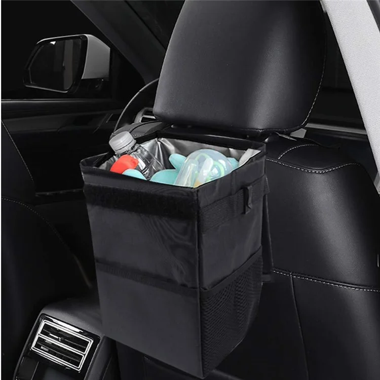 Cubo de basura para coche multiusos de tela Oxford impermeable y plegable para vehículo