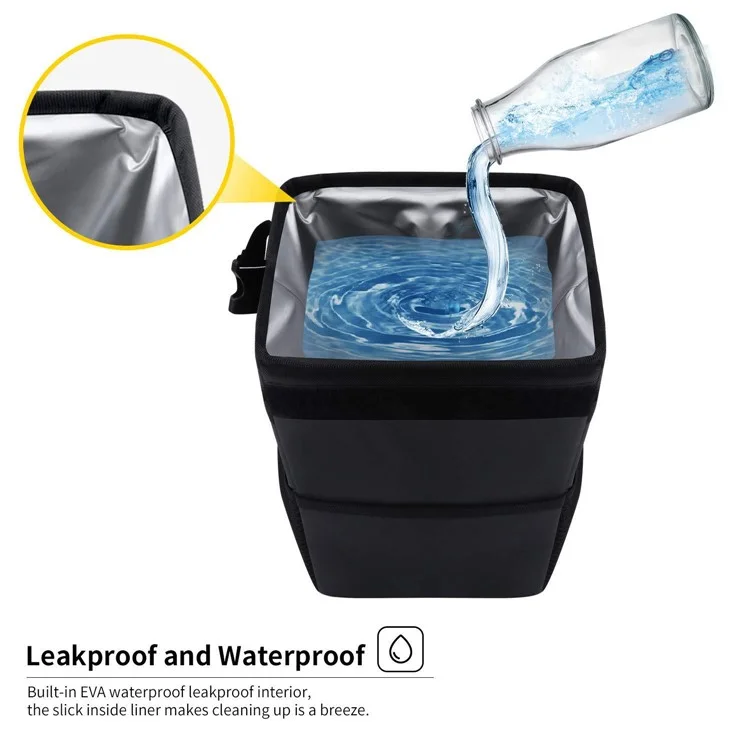 Cubo de basura para coche multiusos de tela Oxford impermeable y plegable para vehículo