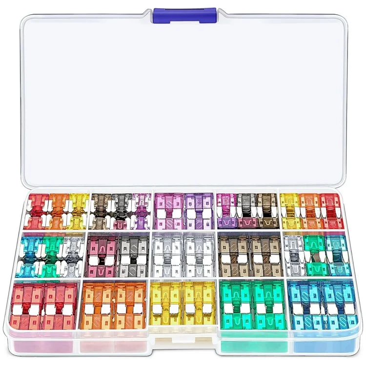 180Pcs Car Fuse Assortment Kit Mini  /  Standard  /  Micro Zinc Blade Fuses With Puller Tool and Storage Box