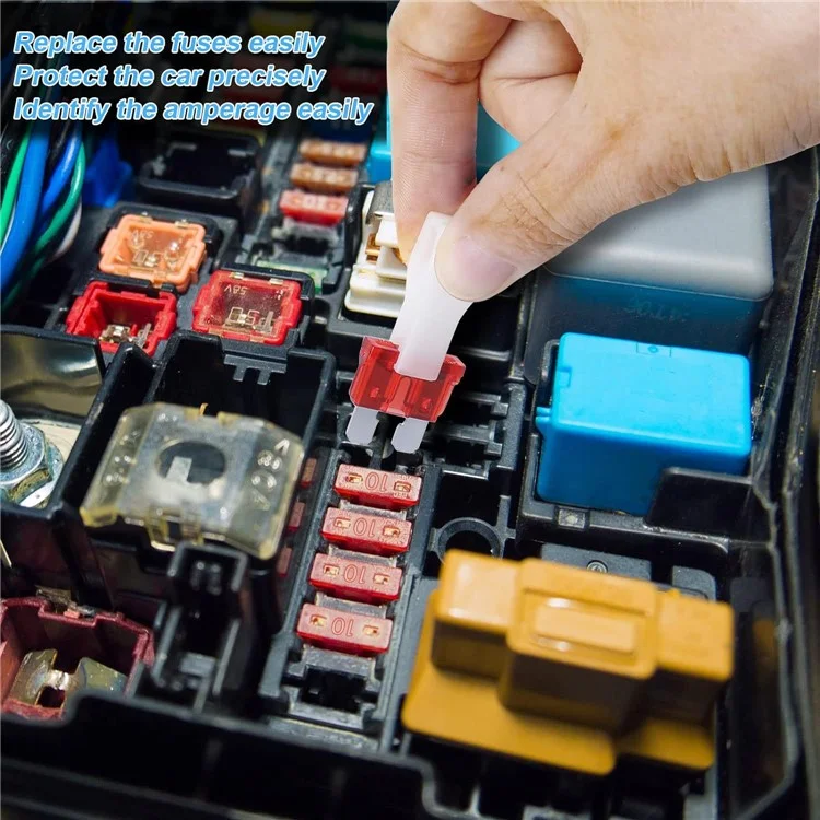 180Pcs Car Fuse Assortment Kit Mini  /  Standard  /  Micro Zinc Blade Fuses With Puller Tool and Storage Box