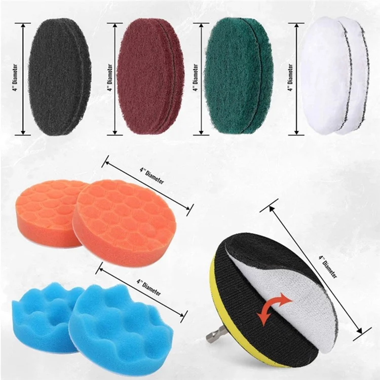 36Pcs Drill Brush Set Car Washing Brush for Auto Interior Exterior Cleaning Air Vent Brush Detailing Gloves Kit