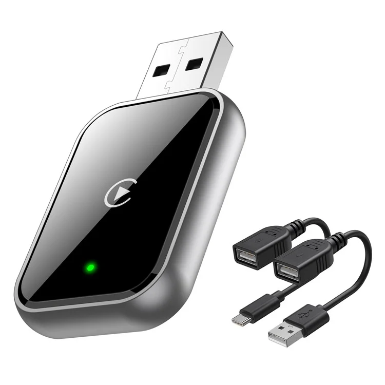 Adaptador sem fio CarPlay 348 para iPhone Converta com fio para sem fio Compatível com carros com CarPlay integrado - Preto