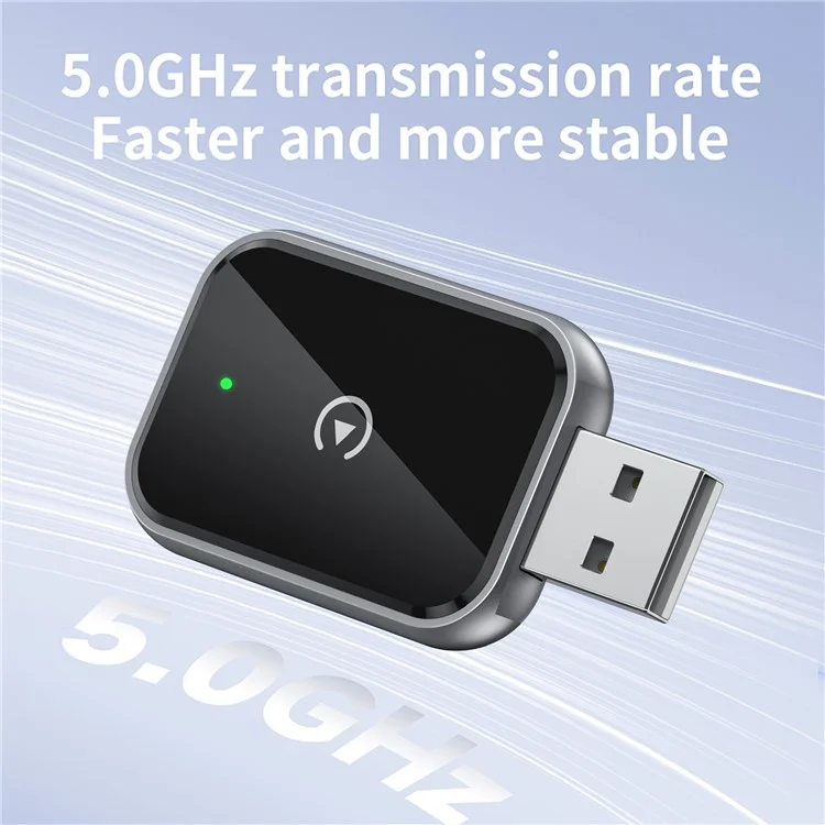 Adaptador sem fio CarPlay 348 para iPhone Converta com fio para sem fio Compatível com carros com CarPlay integrado - Preto