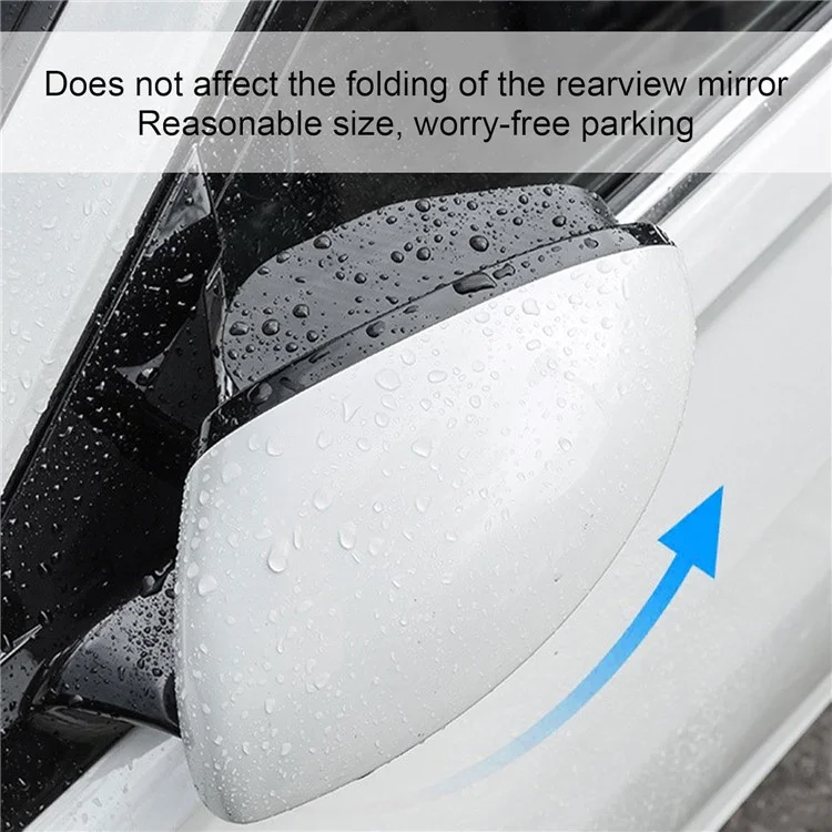 2 miroirs de point aveugle pour voiture, réglables à 360 degrés, avec pare-pluie
