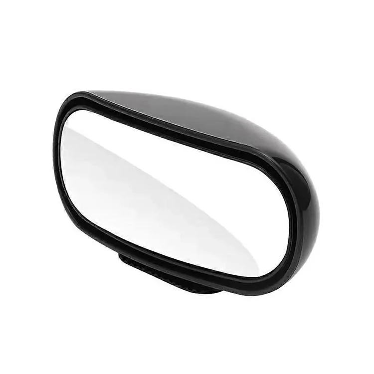 Car Rear View Mirror 360-Degree Rotatable Wide Angle Blind Spot Mirror Auxiliary Parking Aid - Black