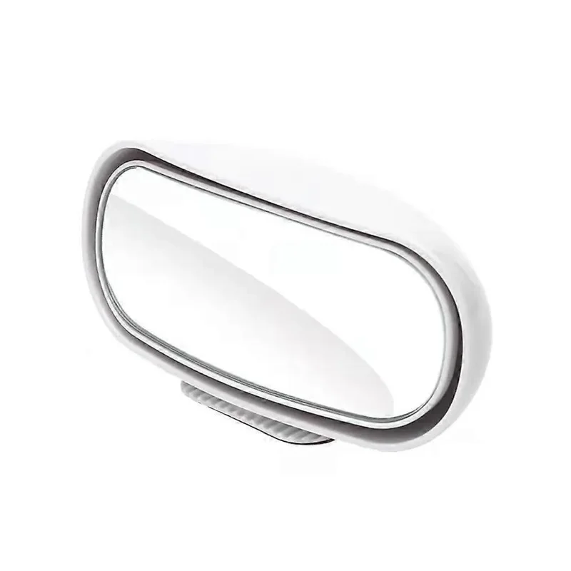 Car Rear View Mirror 360-Degree Rotatable Wide Angle Blind Spot Mirror Auxiliary Parking Aid - White