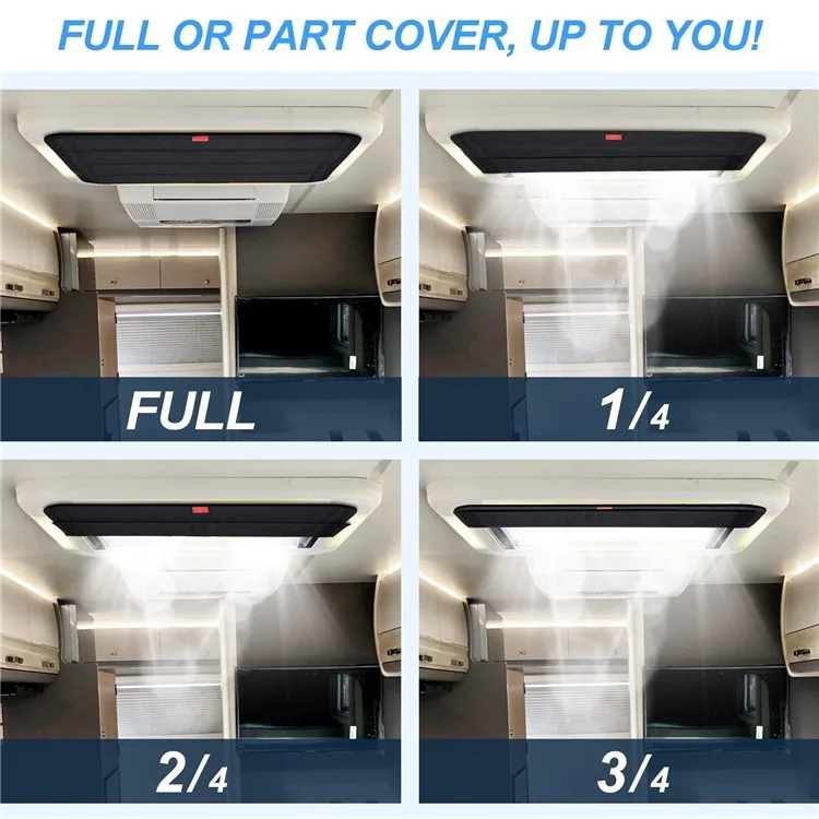 Rideau pare-soleil pour toit ouvrant de camping-car, protection de la vie privée, couverture isolante pliable pour évents et lanterneaux de camping-car