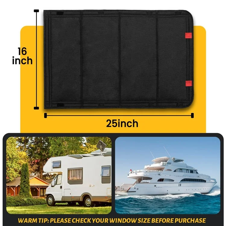 RV Door Window Shade Foldable Blackout Cover Privacy Protection Curtain for Camper Trailer