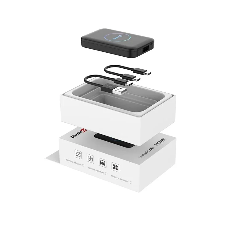 CARLINKIT CPC200-TBOX-LITE S Adaptador Sem Fio CarPlay Android Auto Smart Box, 4G + 32G