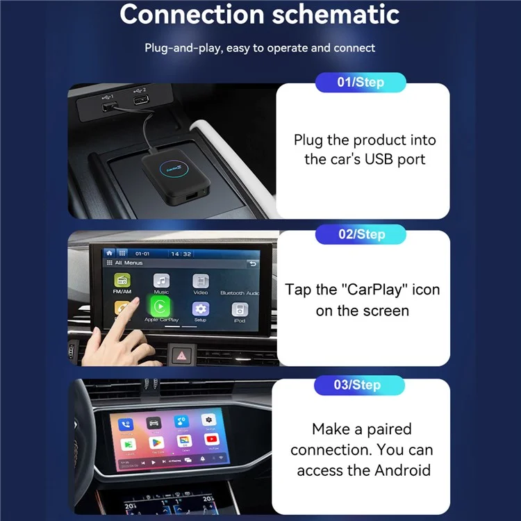 CARLINKIT CPC200-TBOX-LITE S Adaptador Sem Fio CarPlay Android Auto Smart Box, 4G + 32G