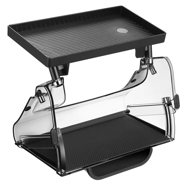 For Tesla Model Y / 3 Under Screen Magnetic Storage Box Center Console Organizer Tray for Phone Keys - Black+White / Size S