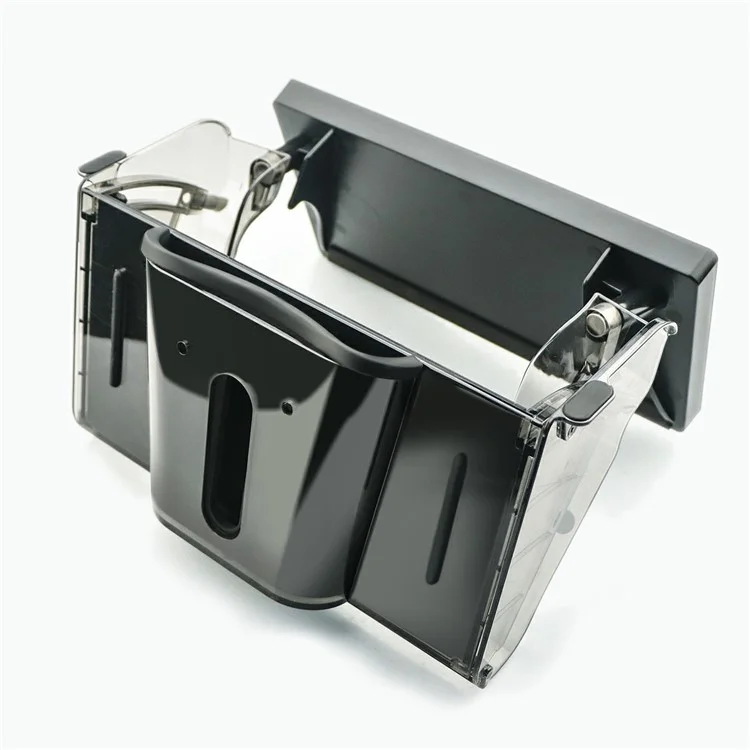 For Tesla Model Y / 3 Under Screen Magnetic Storage Box Center Console Organizer Tray for Phone Keys - Black+White / Size S
