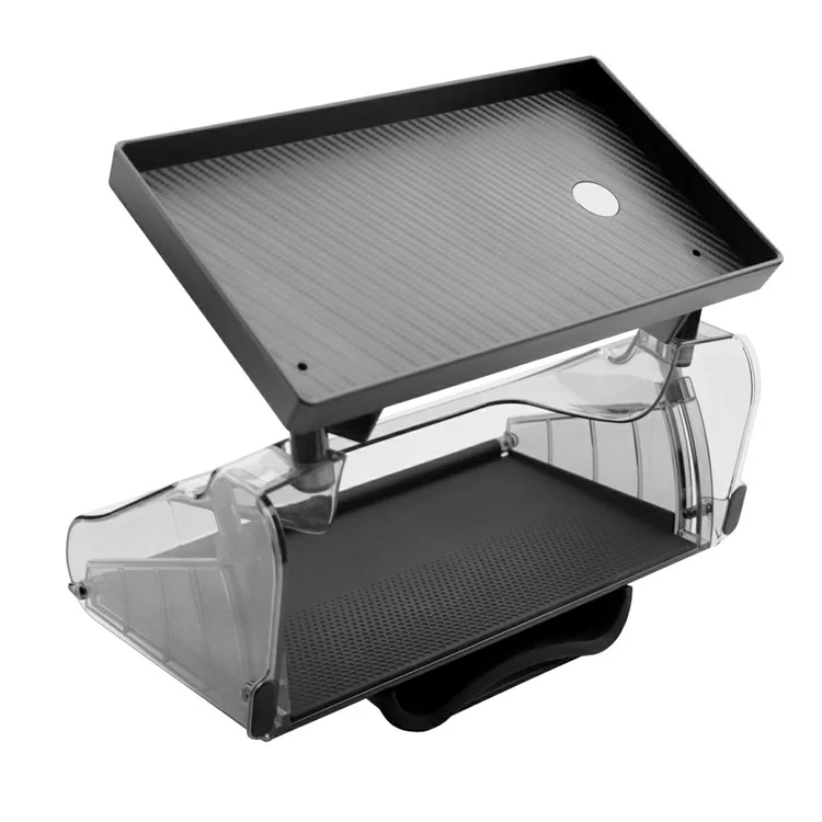 For Tesla Model Y / 3 Under Screen Magnetic Storage Box Center Console Organizer Tray for Phone Keys - Black+White / Size S