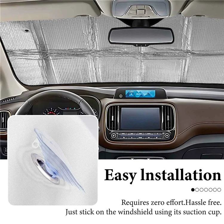 137 x 70cm UV Protection Car Windshield Sun Shade Universal Front Window Sunshield - Black Cat