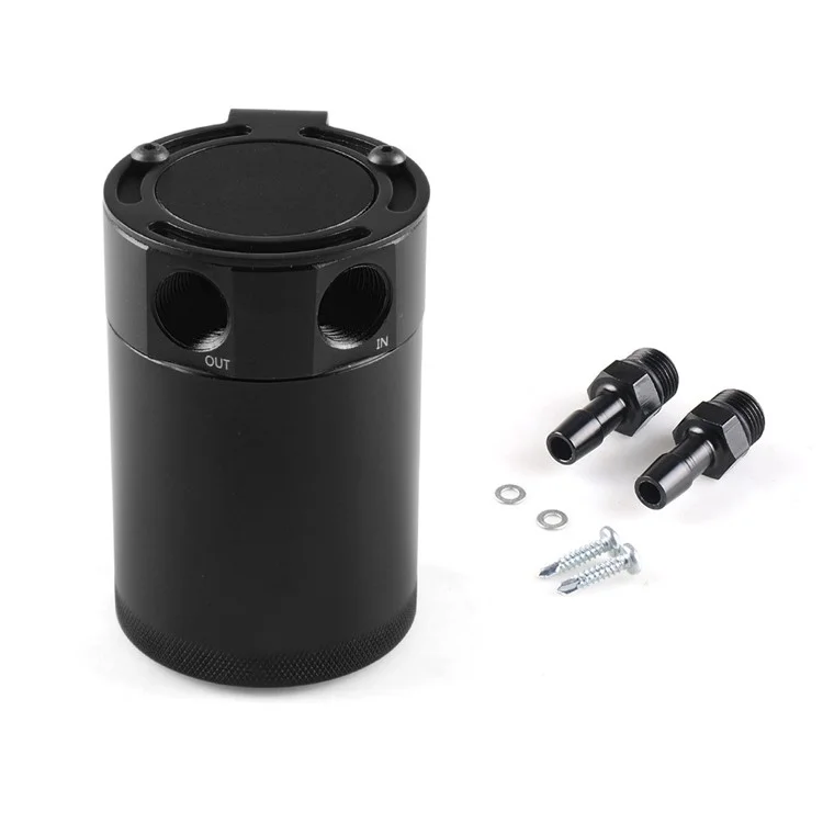 BX101669 Auto Universal 2-Port Kompaktes gedämpftes Ölabscheider - Schwarz