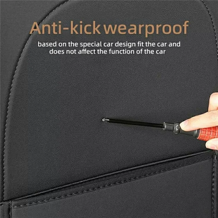 2Pcs For Tesla Model Y  /  3 Highland Seat Back Protector Kick Mat Car Interior Rear Seat Cover - Single Pocket