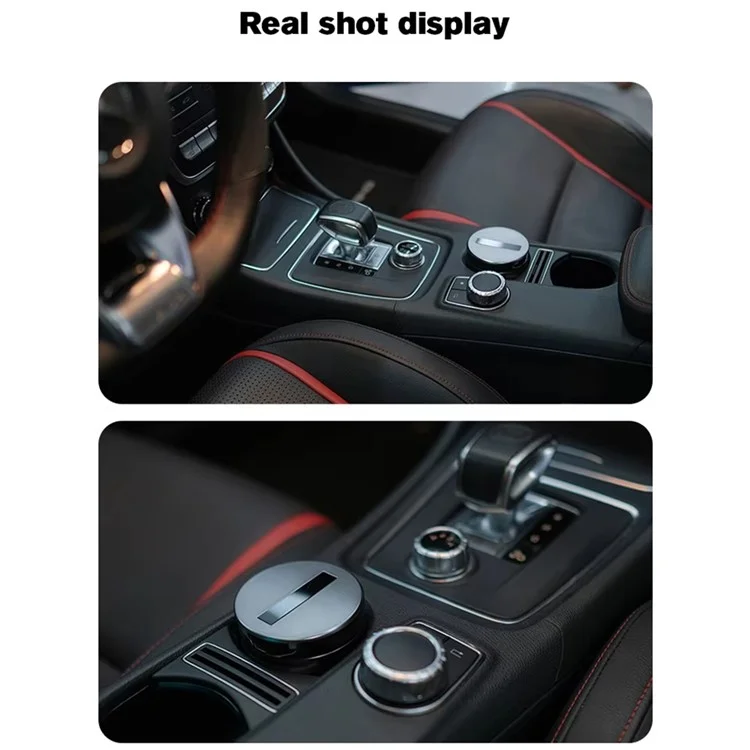 Intelligenter Infrarot-Sensor Auto Öffnen/Schließen Aschbecher aus Aluminiumlegierung mit integrierter LED-Beleuchtung - Silber