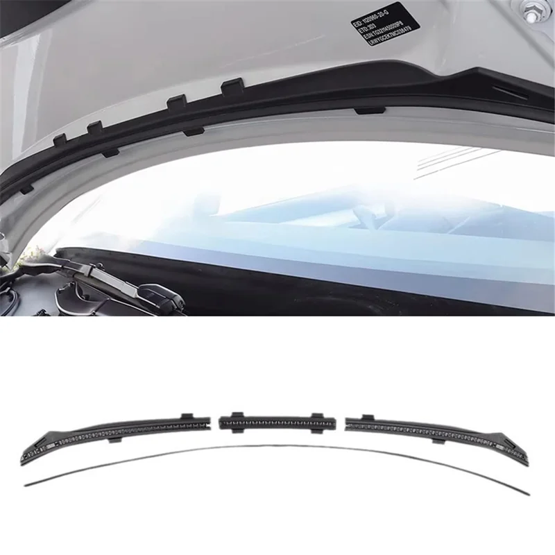 For Tesla Model Y 2021 - 2024 Front Trunk Hood Rubber Seal Weatherstrip Dustproof Waterproof Strip