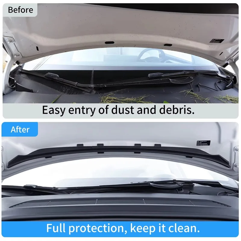 For Tesla Model Y 2021 - 2024 Front Trunk Hood Rubber Seal Weatherstrip Dustproof Waterproof Strip