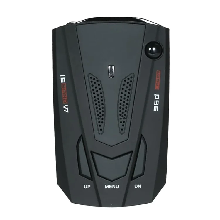 V7 Car Speed Radar Detector Electronic GPS Speed Alert System for Vehicle , Russian Language - Black