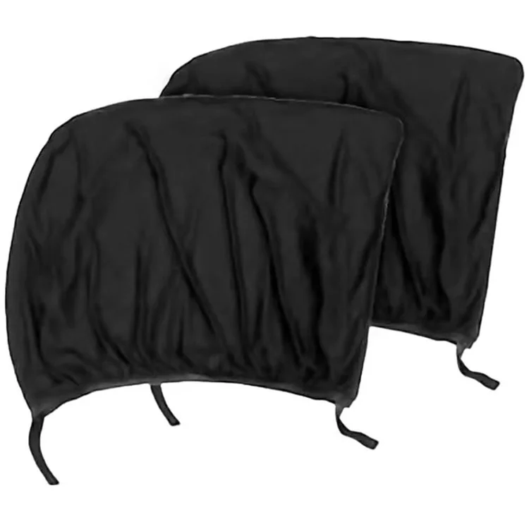 2Pcs Car Window Shade Front / Rear Side Window Sun Shade Breathable Privacy Curtain with Zipper - Rear Side
