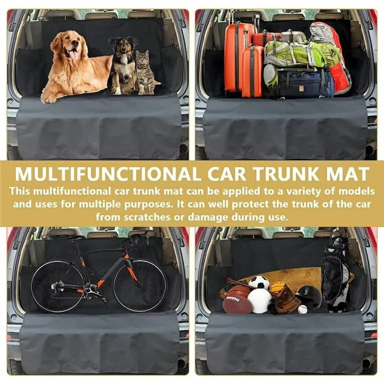 SUV-Kofferraumauskleidung Kofferraummatte Wasserdicht Anti-Schmutz Haustierträger Pad Dicke Auto-Hundematte für Kofferraum Schutz - Schwarz