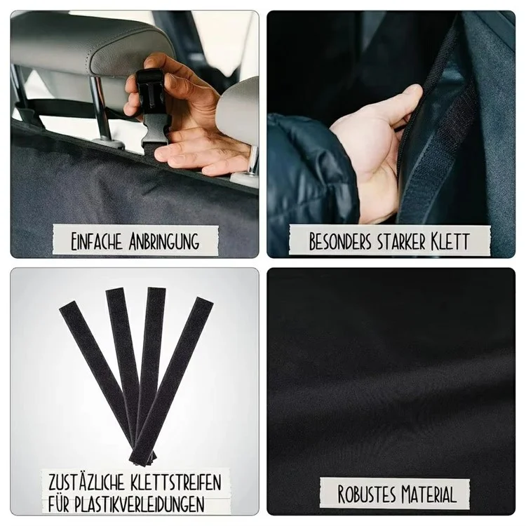 SUV-Kofferraumauskleidung Kofferraummatte Wasserdicht Anti-Schmutz Haustierträger Pad Dicke Auto-Hundematte für Kofferraum Schutz - Schwarz