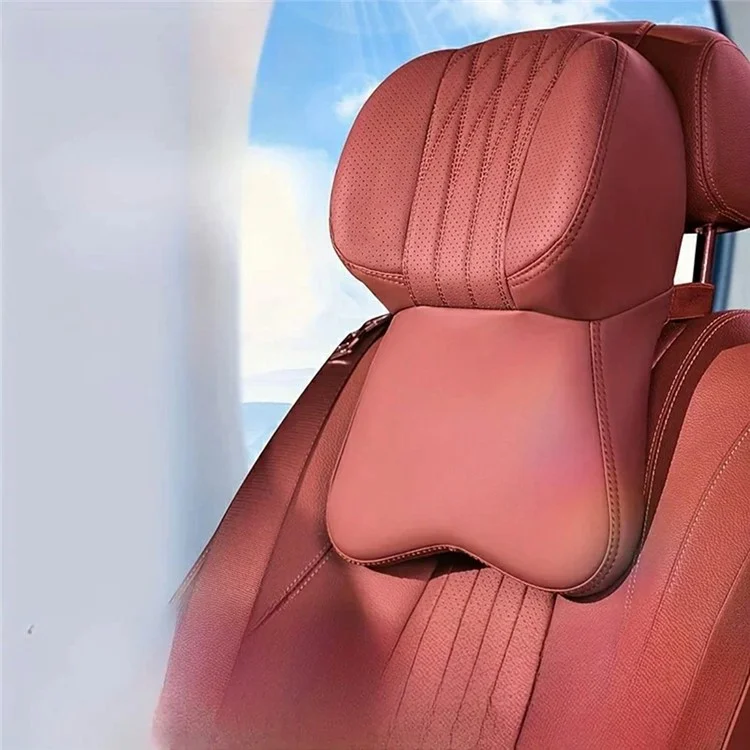 Car Headrest Neck Pillow Vehicle Backrest Cushion Universal Protective Pillow Pad For All Seasons Automotive Accessory - Orange