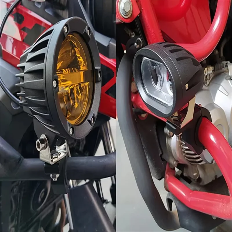 1Pc Aluminum Alloy Motorcycle Spotlight Tube Clamp Mounting Bracket External Lamp Holder Support