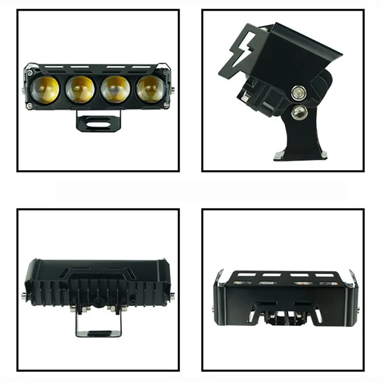 MOFOX 4-LED Motorcycle Auxiliary Light Waterproof Motorbike External Headlight Fog Lamp