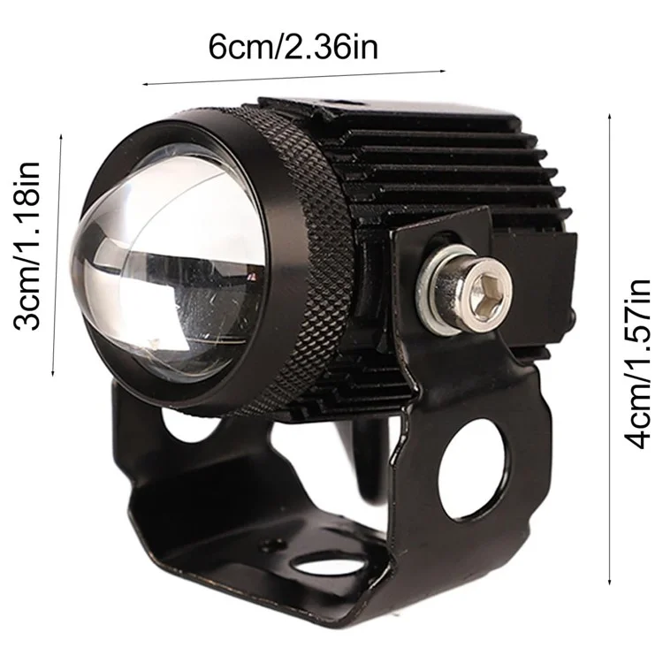 1 Pair Motorcycle LED Fog Lights White + Yellow Dual Color High Low Beam Auxiliary Driving Lamps