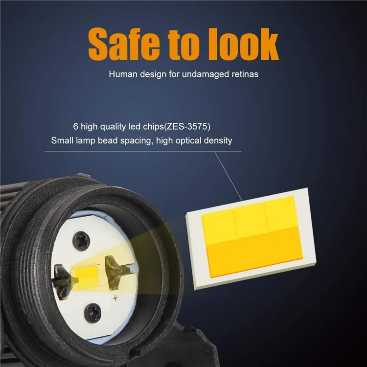 1 Pair Motorcycle LED Fog Lights White + Yellow Dual Color High Low Beam Auxiliary Driving Lamps