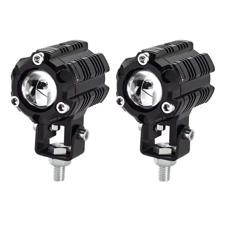 V05 1 Paar Motorrad LED-Nebelscheinwerfer IP67 wasserdicht Aluminiumgehäuse Fern- und Abblendlicht