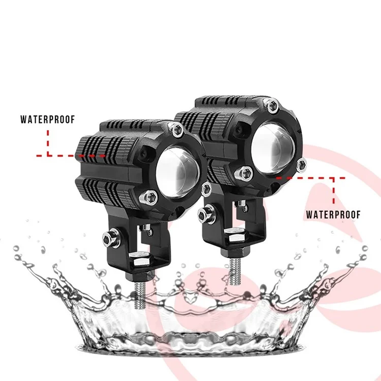 V05 1 Paar Motorrad LED-Nebelscheinwerfer IP67 wasserdicht Aluminiumgehäuse Fern- und Abblendlicht