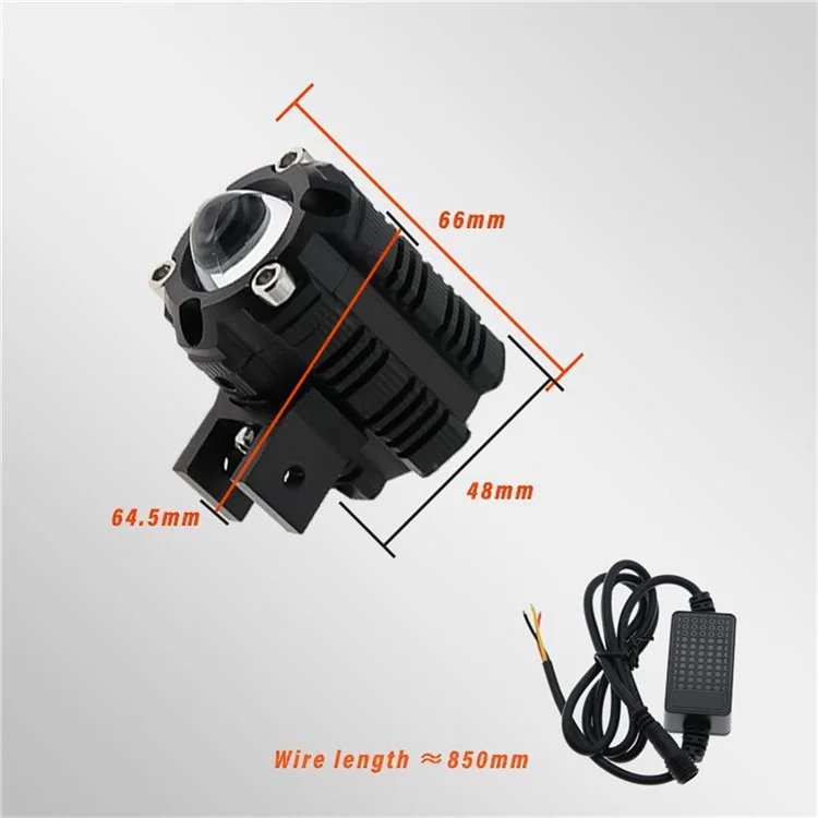 V05 1 Paar Motorrad LED-Nebelscheinwerfer IP67 wasserdicht Aluminiumgehäuse Fern- und Abblendlicht