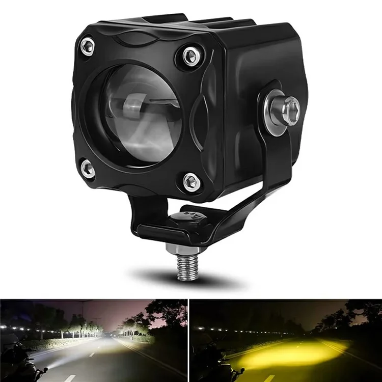 TR1 Single Lens Dual Color High Low Beam Fog Lamp IP65 Waterproof 12V / 24V Car Driving Headlight