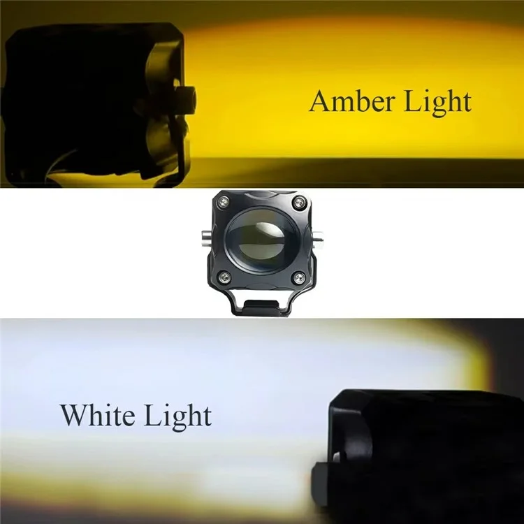 TR1 Single Lens Dual Color High Low Beam Fog Lamp IP65 Waterproof 12V / 24V Car Driving Headlight