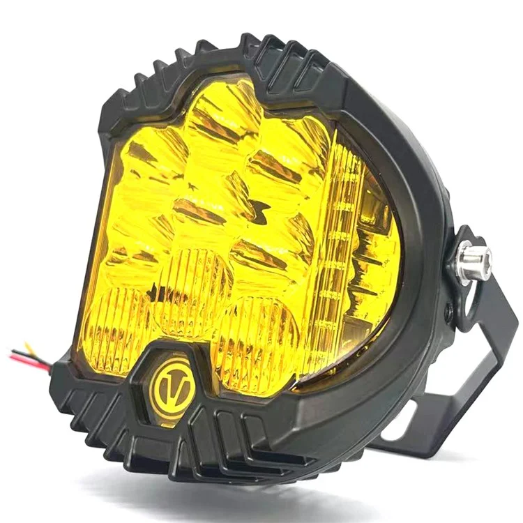 5 Inch 50W LED Work Light Three Sides Illumination Off Road Driving Lamp Spot Beam for Vehicle - Yellow Light