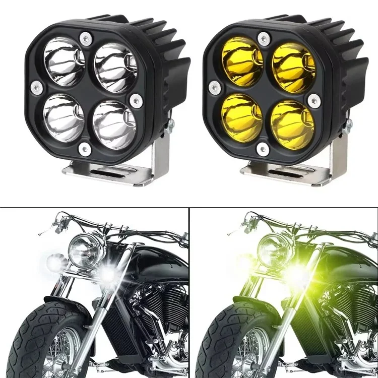 D1 3 Inch 40W Square Spotlight IP67 Waterproof Car LED Work Light 12V / 24V Off Road Fog Lamp - White Light