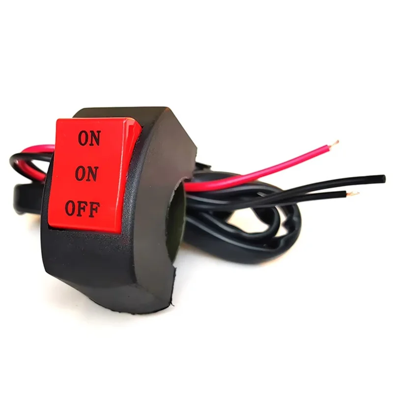 Universal Motorcycle Handlebar LED Light Switch 3 Wires Headlight On / Off Control Button