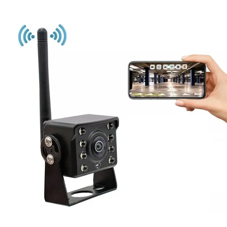 W102 Night Vision Wide Angle WiFi Camera for Trucks Waterproof Rear View Wireless Backup Camera