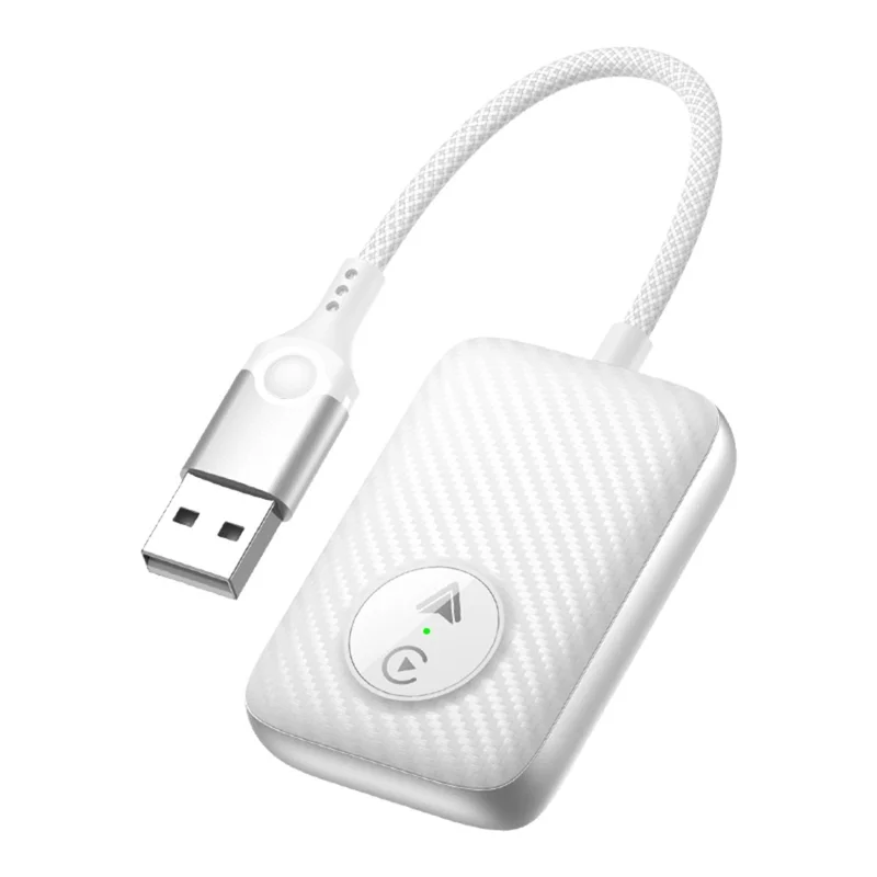 2 in 1 Wireless CarPlay Android Auto Adapter Cars Upgrade Wired to Wireless CarPlay Dongle - Silver
