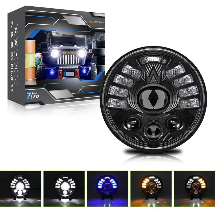 5.75 Inch LED Headlight for Motorcycle Front Lamp High Low Beam with DRL Turn Signal