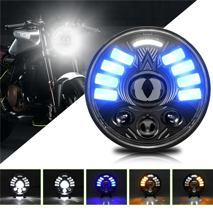 5.75 Inch LED Headlight for Motorcycle Front Lamp High Low Beam with DRL Turn Signal
