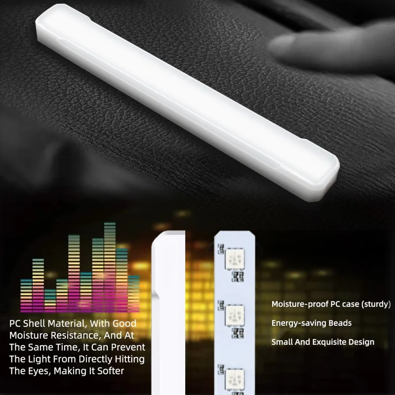 4-in-1 Auto-Innenbeleuchtung App-Steuerung Bluetooth-kompatible LED RGB Musik-Sync Ambiente Beleuchtungs-Set