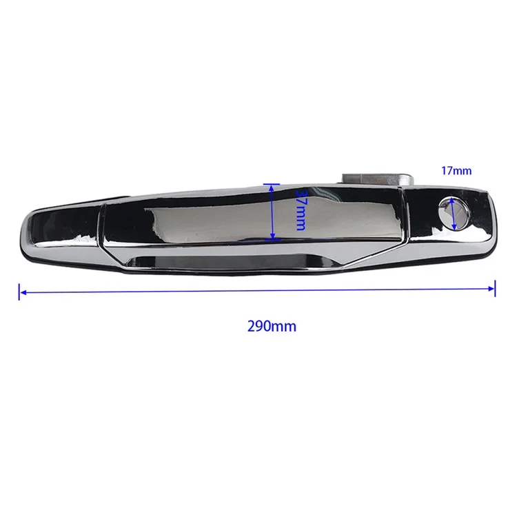 A5050-01 Conducteur Avant Électroplié Côté Gauche Poignée de Porte Extérieure Compatible Avec Escalade 2007-2014, Silverado 1500 2007-2013 (OE: 22738721)
