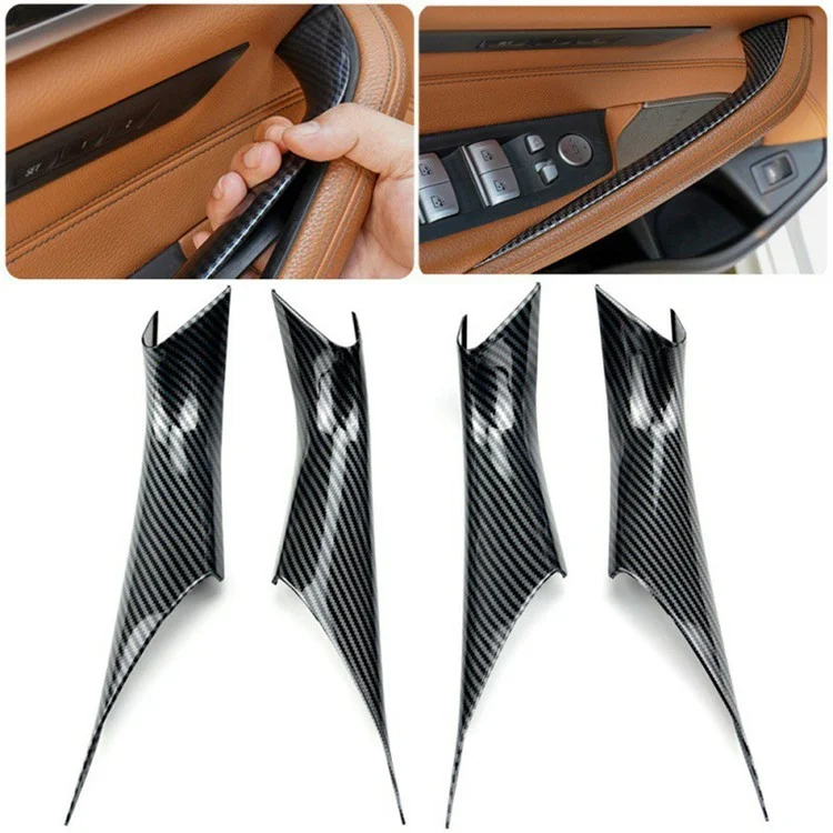 F30 4er-Set / Set Für 5er-Reihe G30 / G31 / G38 2018 - 2023 Türgriffe im Carbonlook aus Kunststoff für die Fahrzeug-Innenausstattung