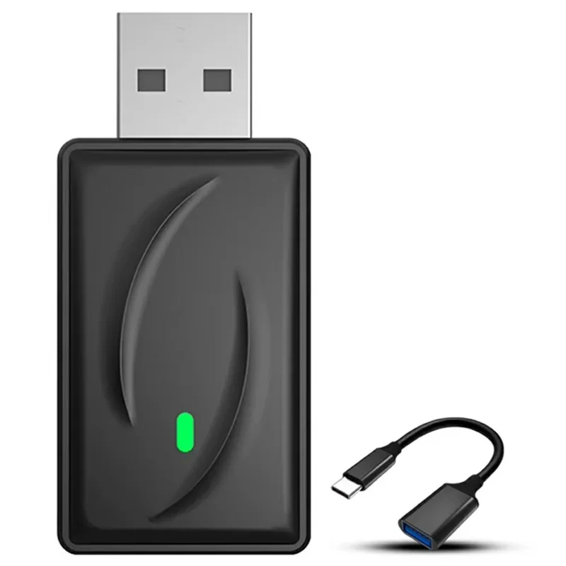 Wireless CarPlay Android Auto 2 in 1 Adapter for Car Navigation USB Dongle - with Type-C Adapter Cable