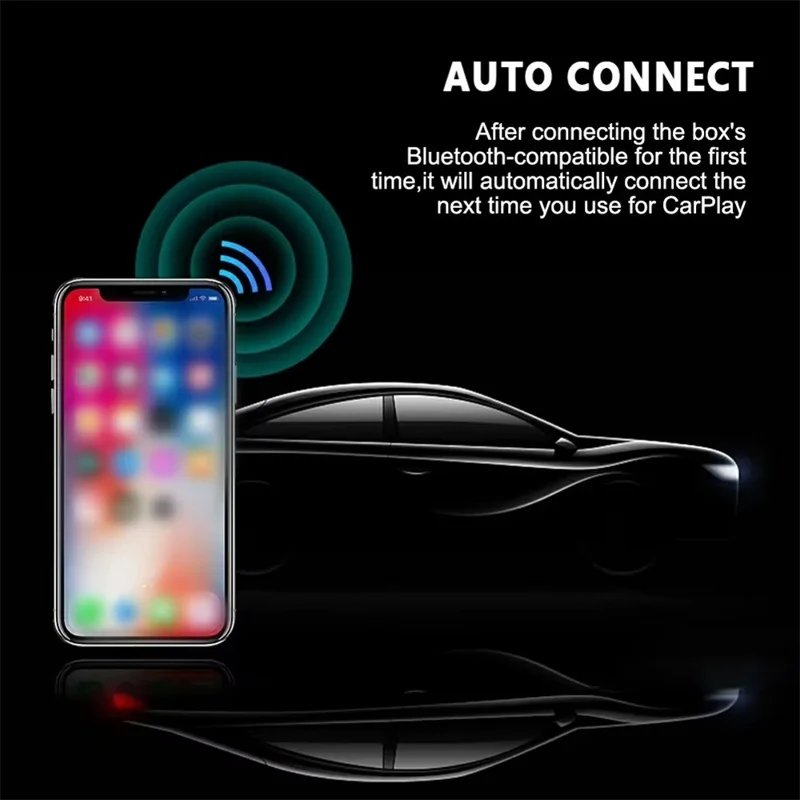 Wireless CarPlay Android Auto 2 in 1 Adapter for Car Navigation USB Dongle - with Type-C Adapter Cable