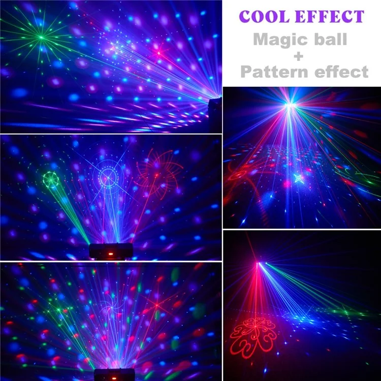5 In 1 Stage Laser Light 120 Patterns for KTV Bar Party Atmosphere Lamp UV Projection Disco Ball